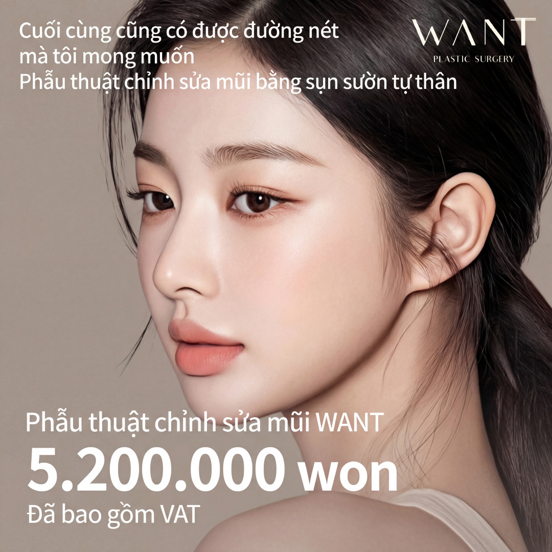 Want Sửa mũi lại sụn sườn tự thân