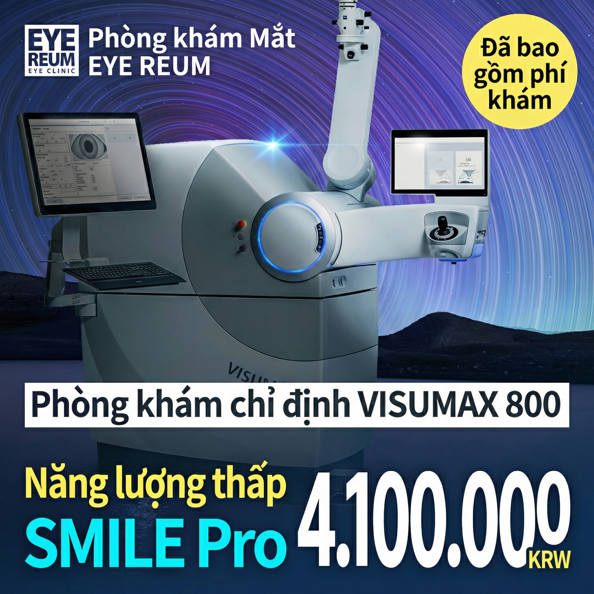 Mắt Gangnam Eyereum Ưu đãi SMILE Pro SMILE LASIK