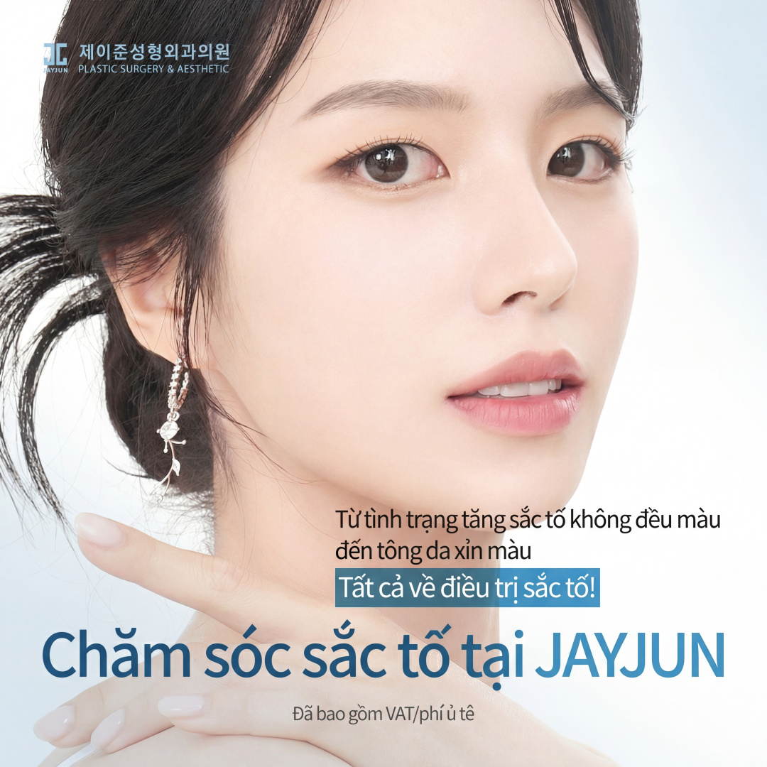 Jayjun Chăm sóc & Quản lý sắc tố_Từ xóa tàn nhang, nám sắc tố đến xóa mụn đầu đen Coco Laser, Helios Whitening Toning, Pico Toning, Truyền dịch làm trắng Tiêm trắng da, Tiêm Cinderella, Tiêm tỏi_Tất cả về sắc tố