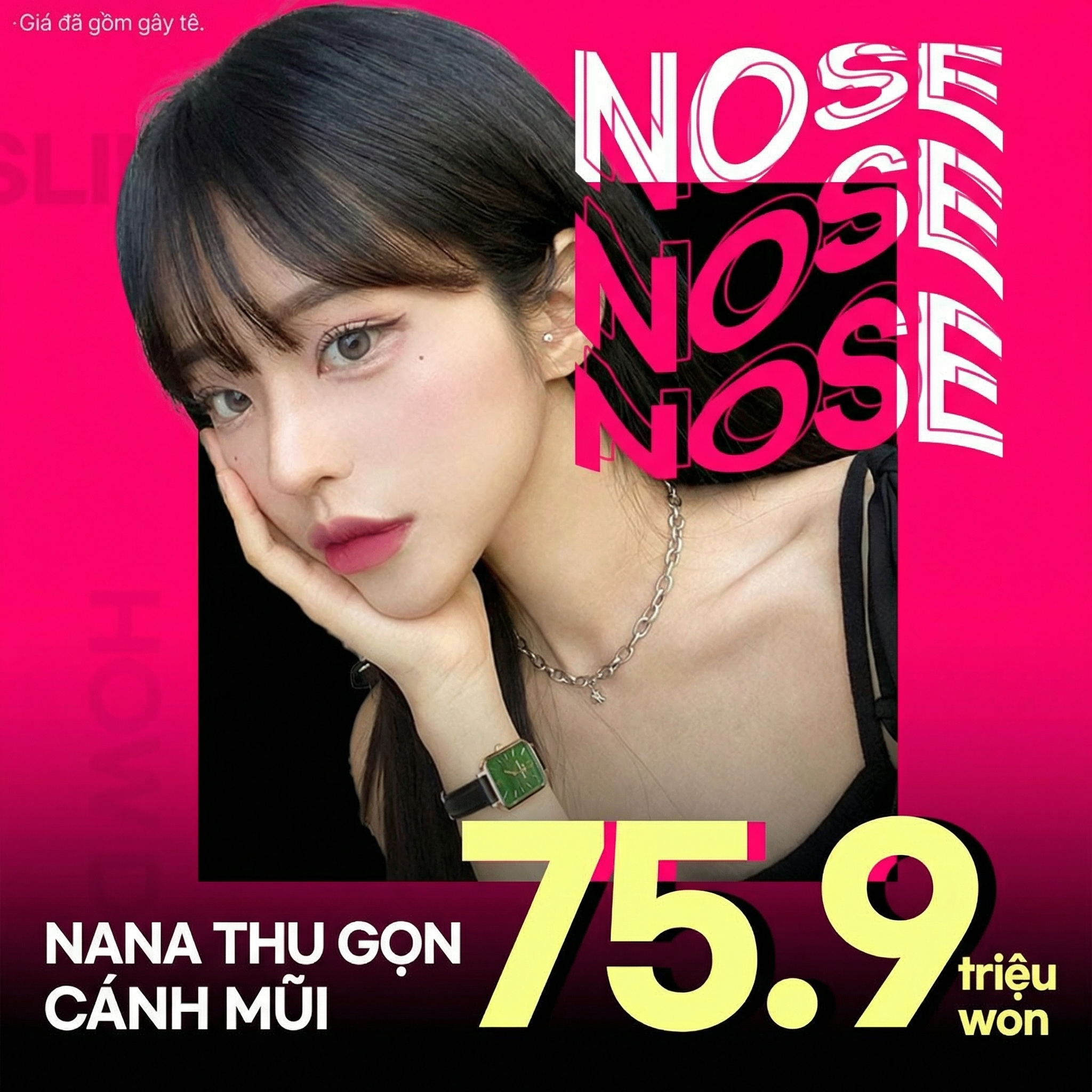 Nana_Thu cánh mũi_Chỉnh mũi to Đầu mũi