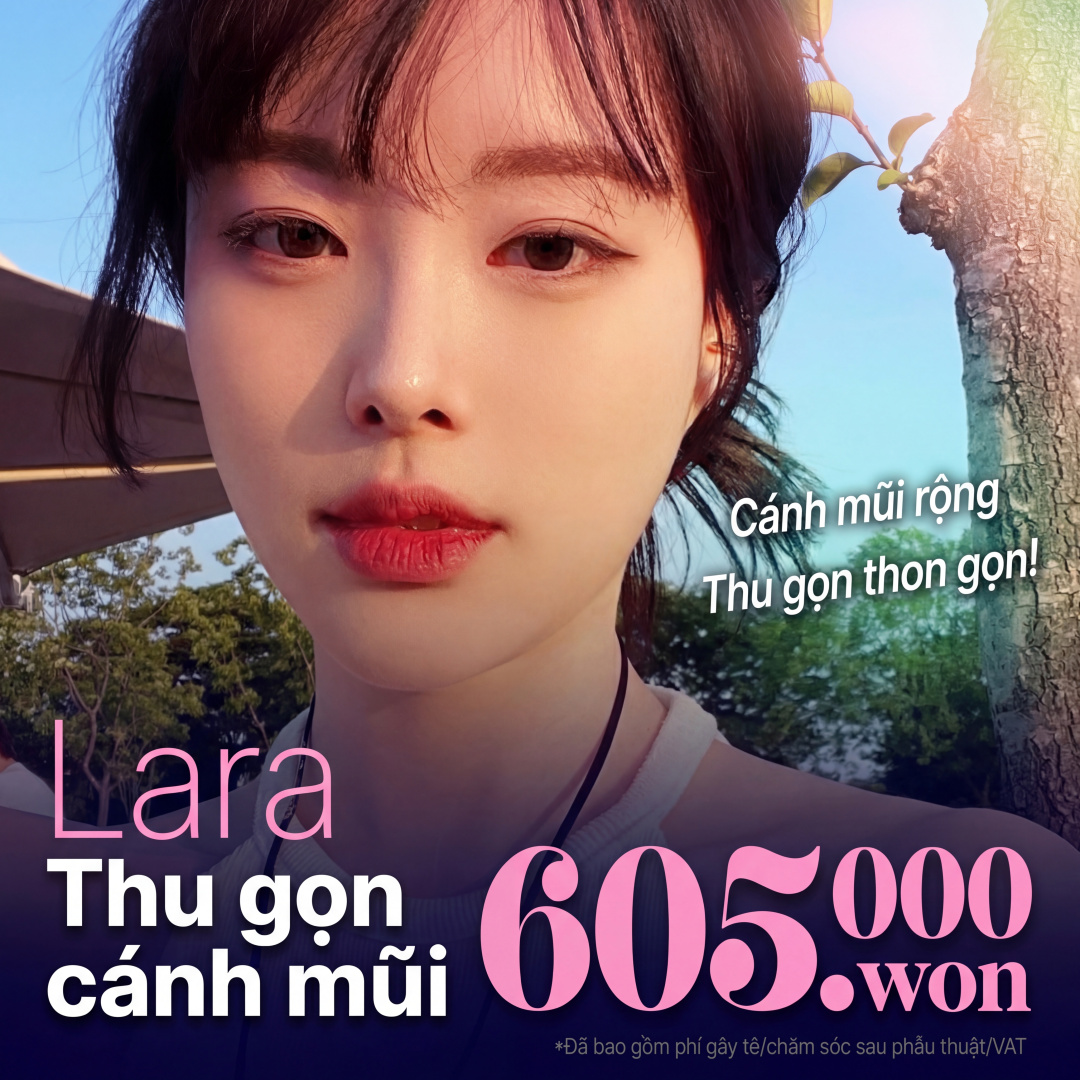 Lara_Thu gọn cánh mũi