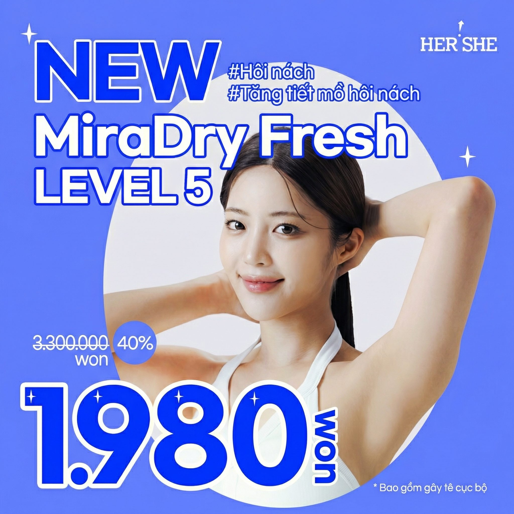 New MiraDry Fresh LEVEL 5 trị mùi hôi nách