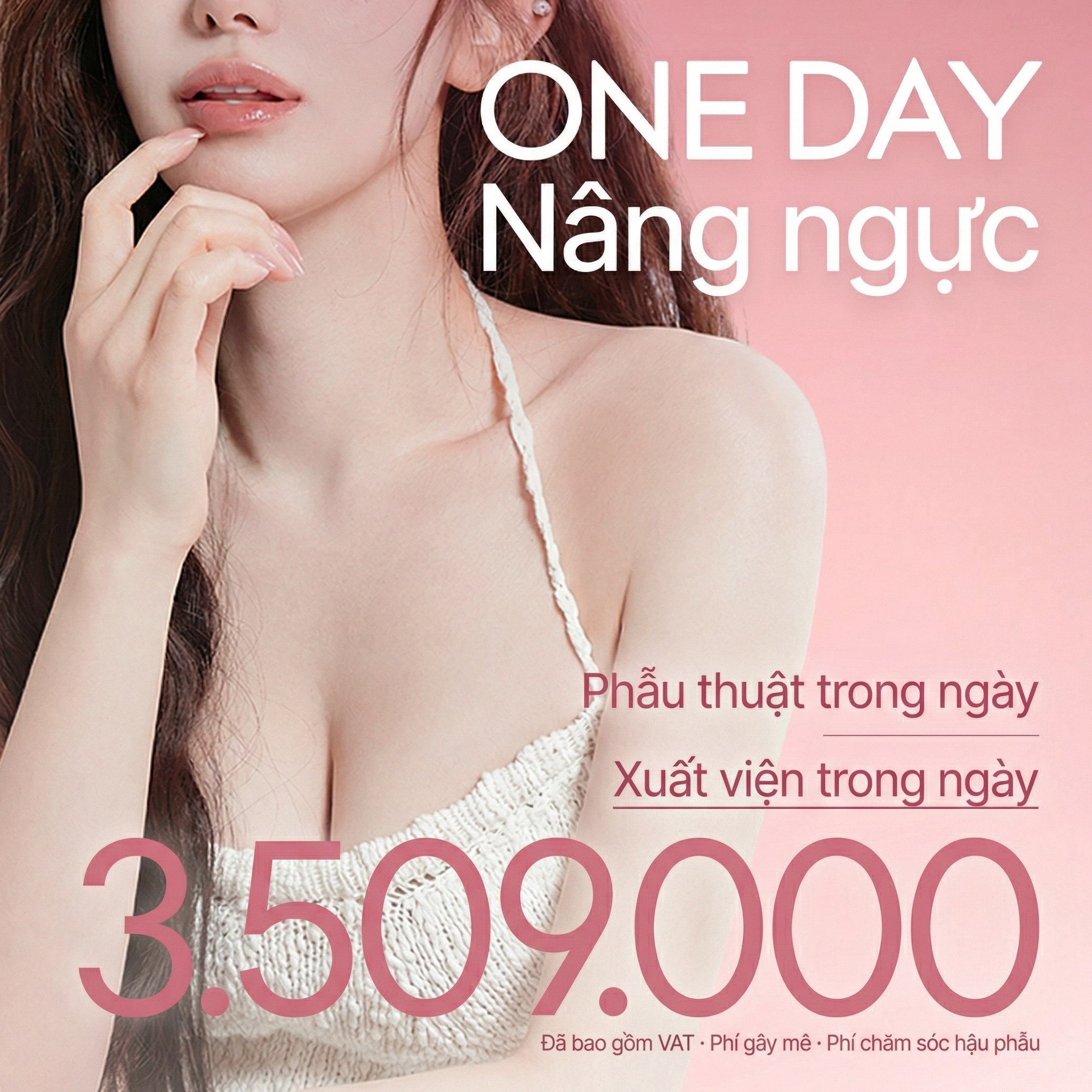 Nana Nâng ngực One Day_Một ngày là OK Phẫu thuật trong ngày, xuất viện trong ngày