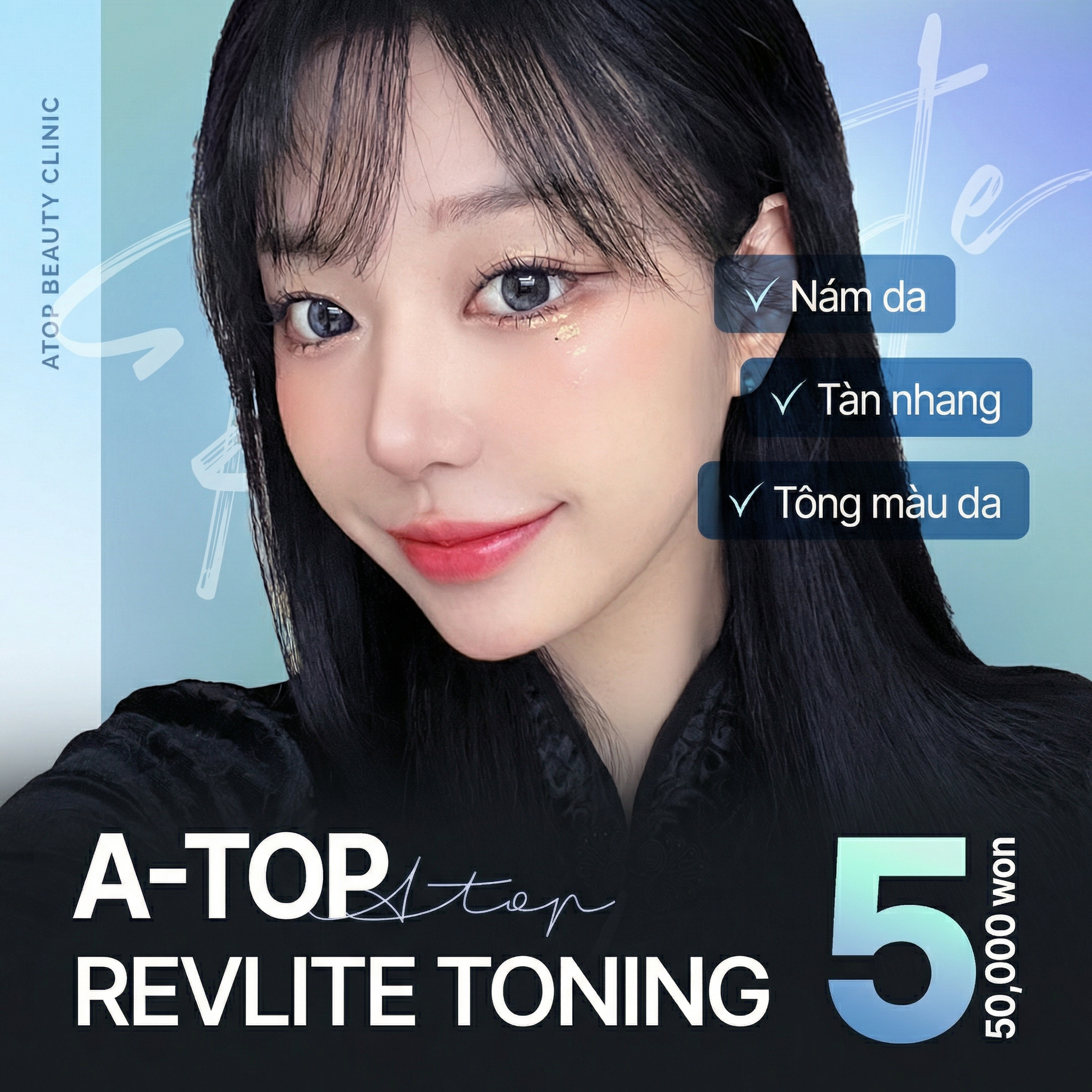 Laser Toning RevLite_Cải thiện nám đốm nâu, tàn nhang, tăng sắc tố