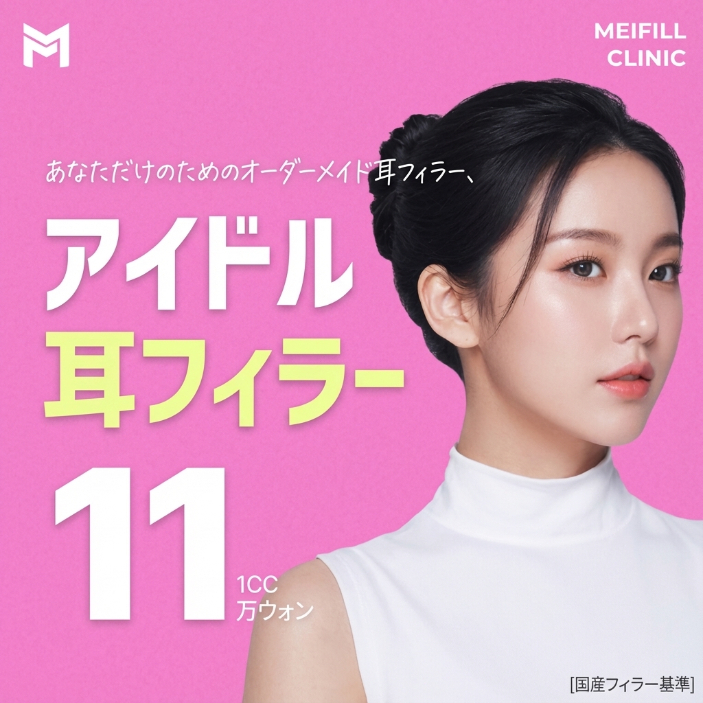 最近のトレンド、アイドル耳フィラー - エルフ耳、妖精耳、ティンカーベル耳、アイドル耳、寝耳、刃物耳、耳たぶフィラー、耳整形