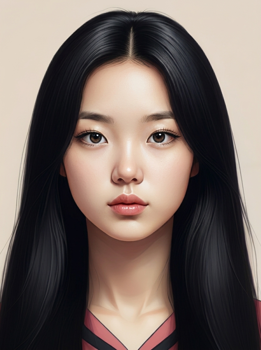 가상모델 #1378 얼굴 원본 6